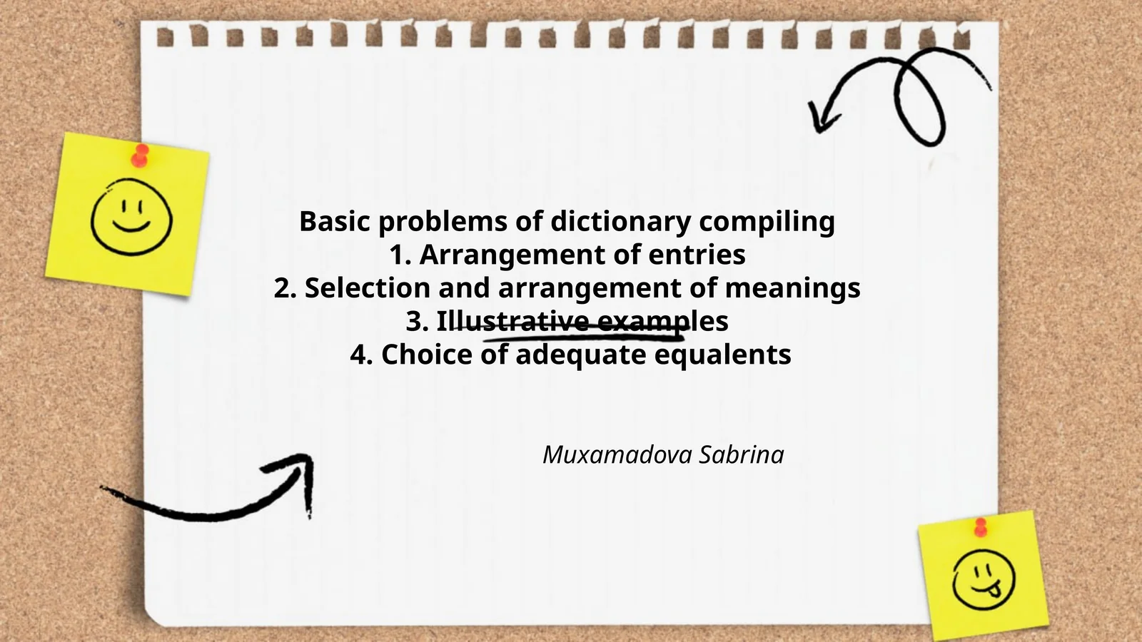 Basic problems of dictionary compiling