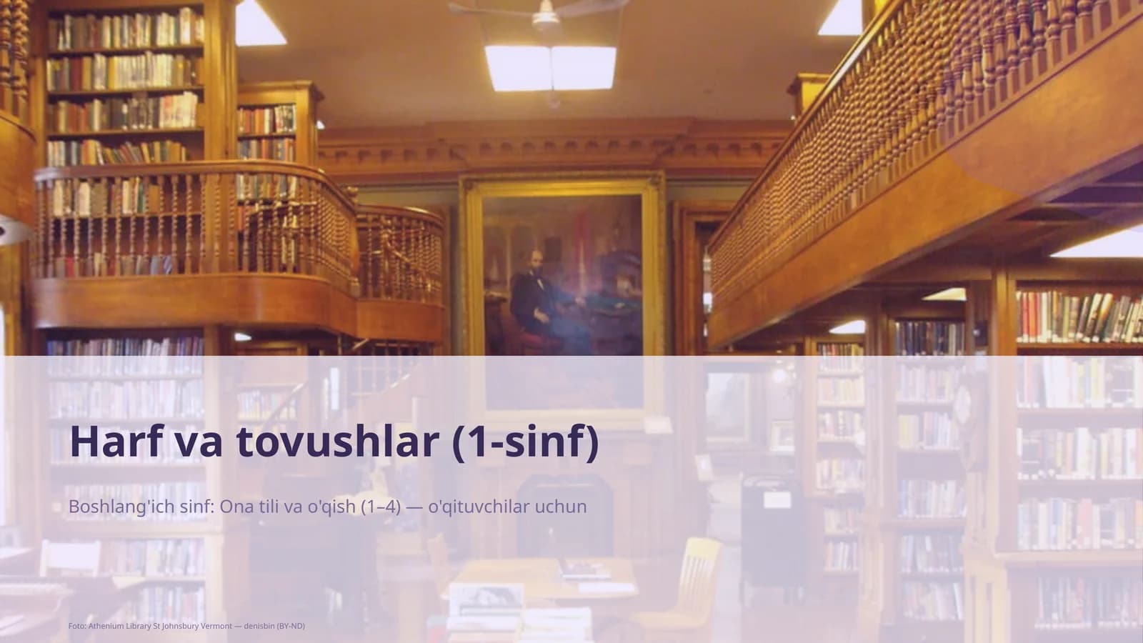 Harf va tovushlar (1-sinf)