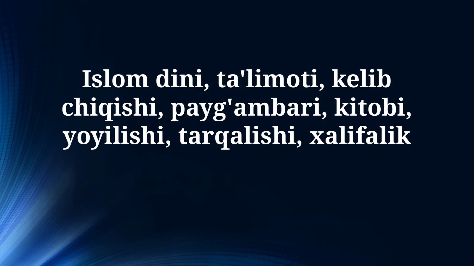 Islom dini