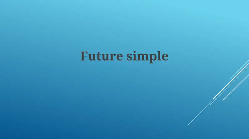 Future simple