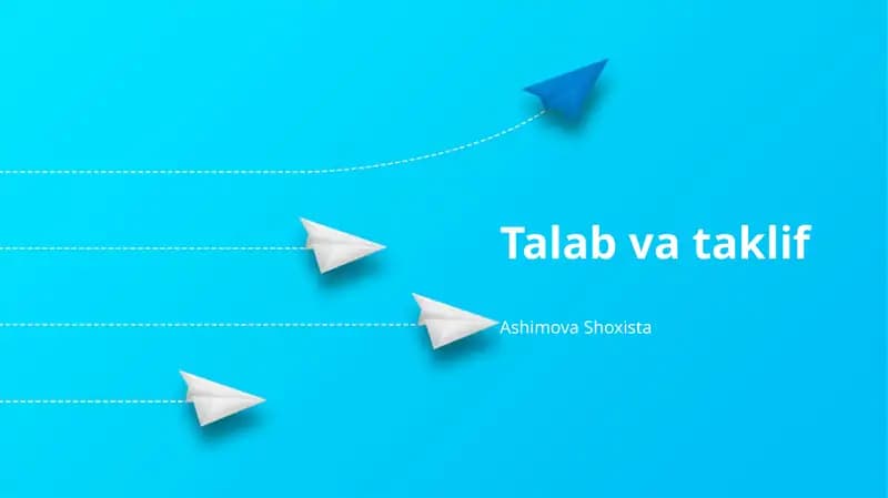 Talab va taklif