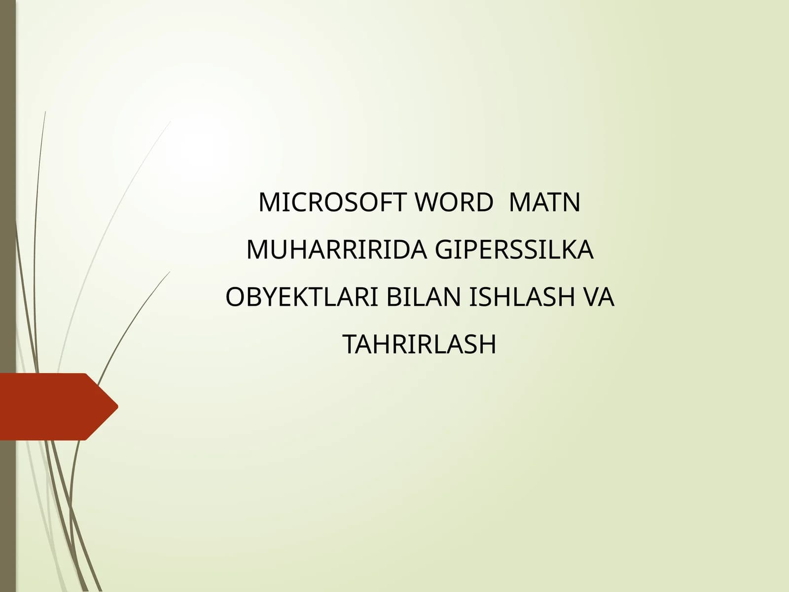 MICROSOFT WORD MATN MUHARRIRI