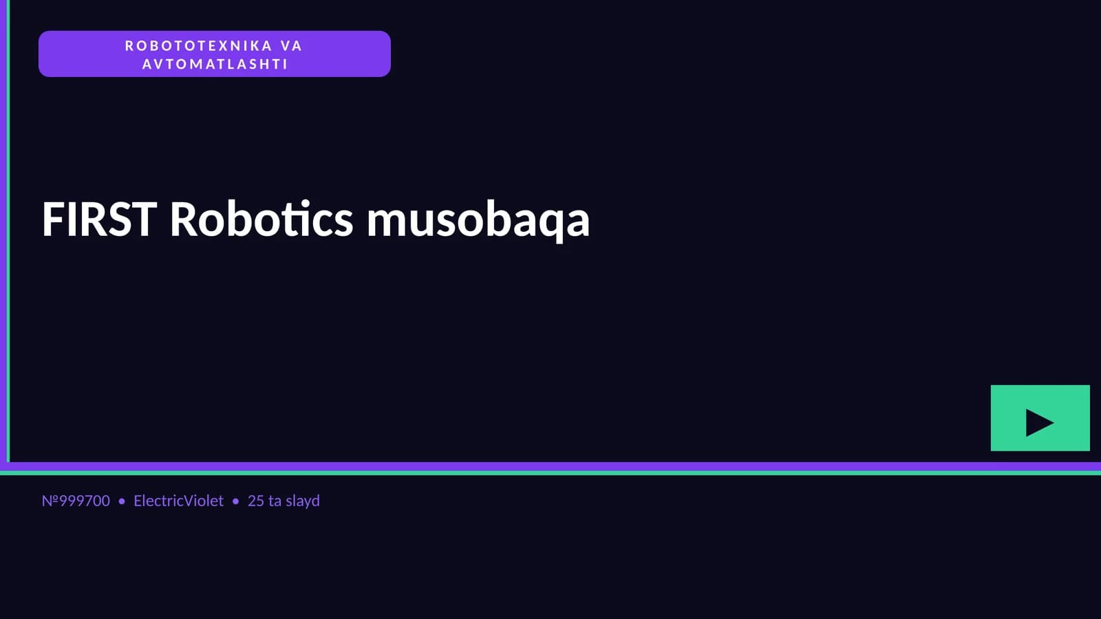 FIRST Robotics musobaqa