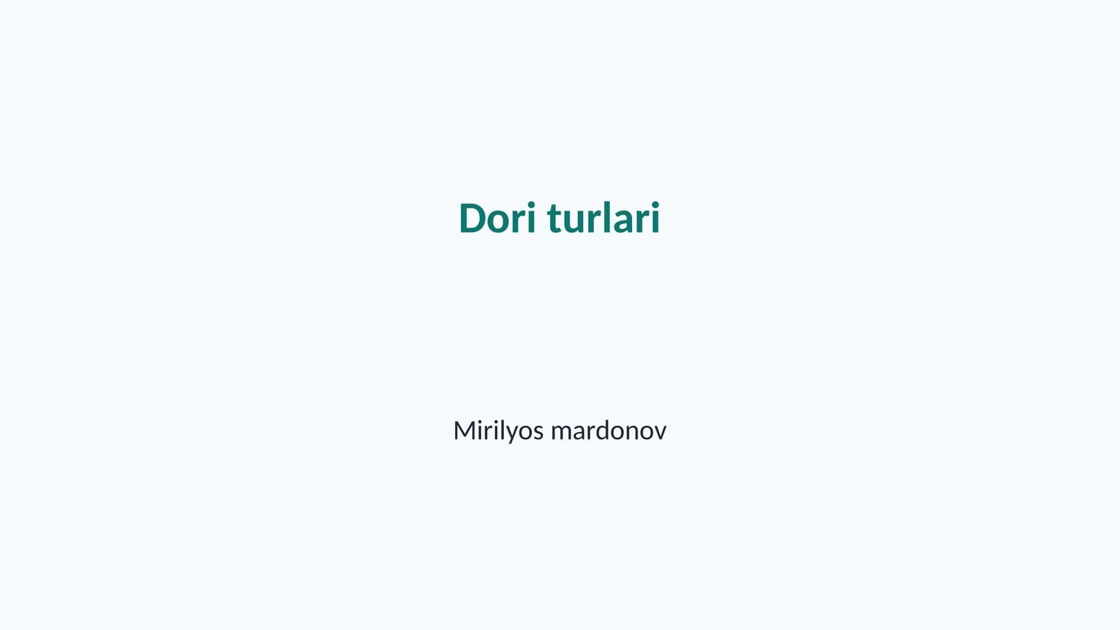 Dori turlari