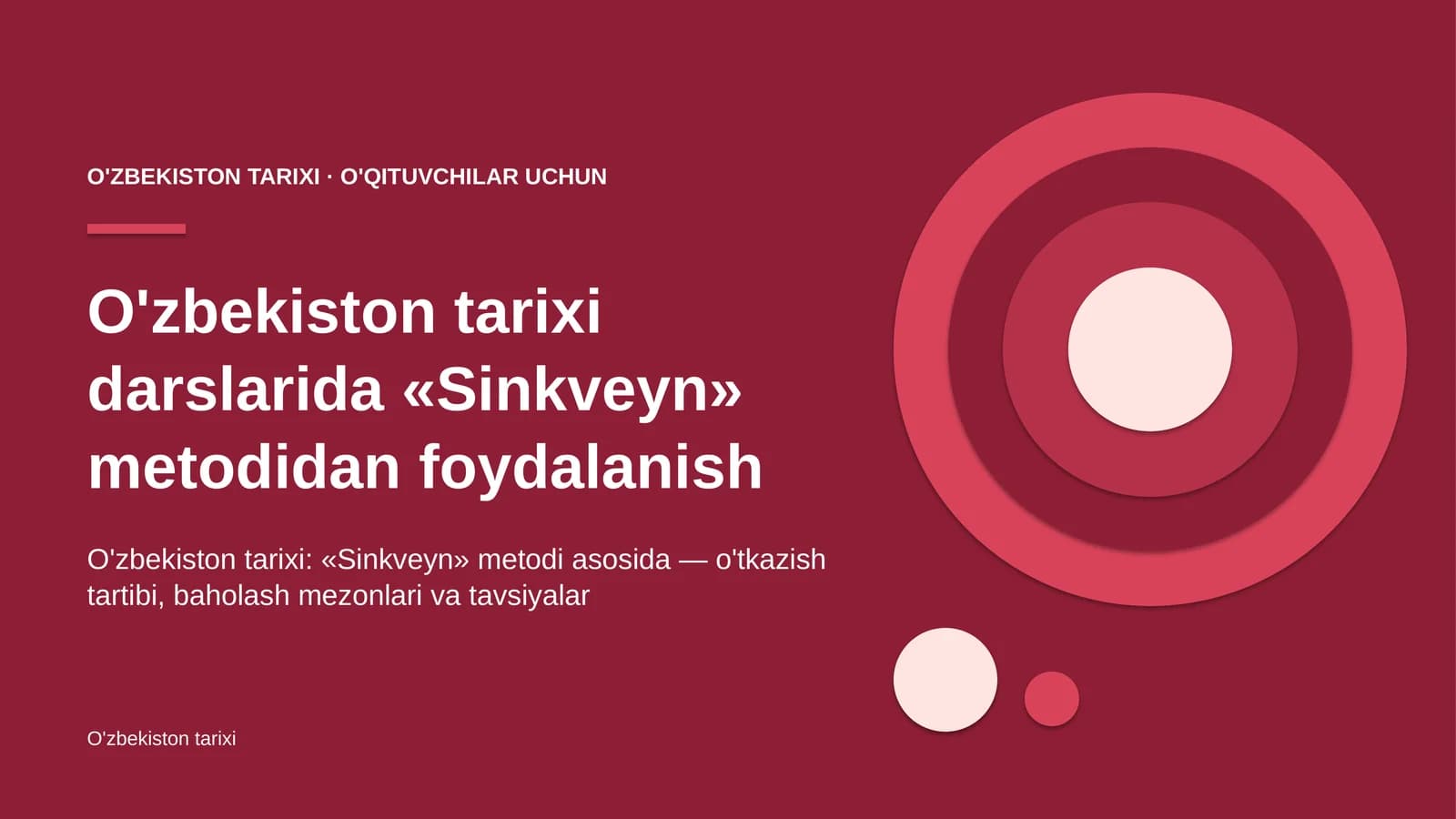 o'zbekiston tarixi darslarida sinkveyn metodidan foydalanish 1693