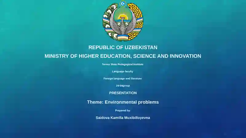 Environmental problems presentation