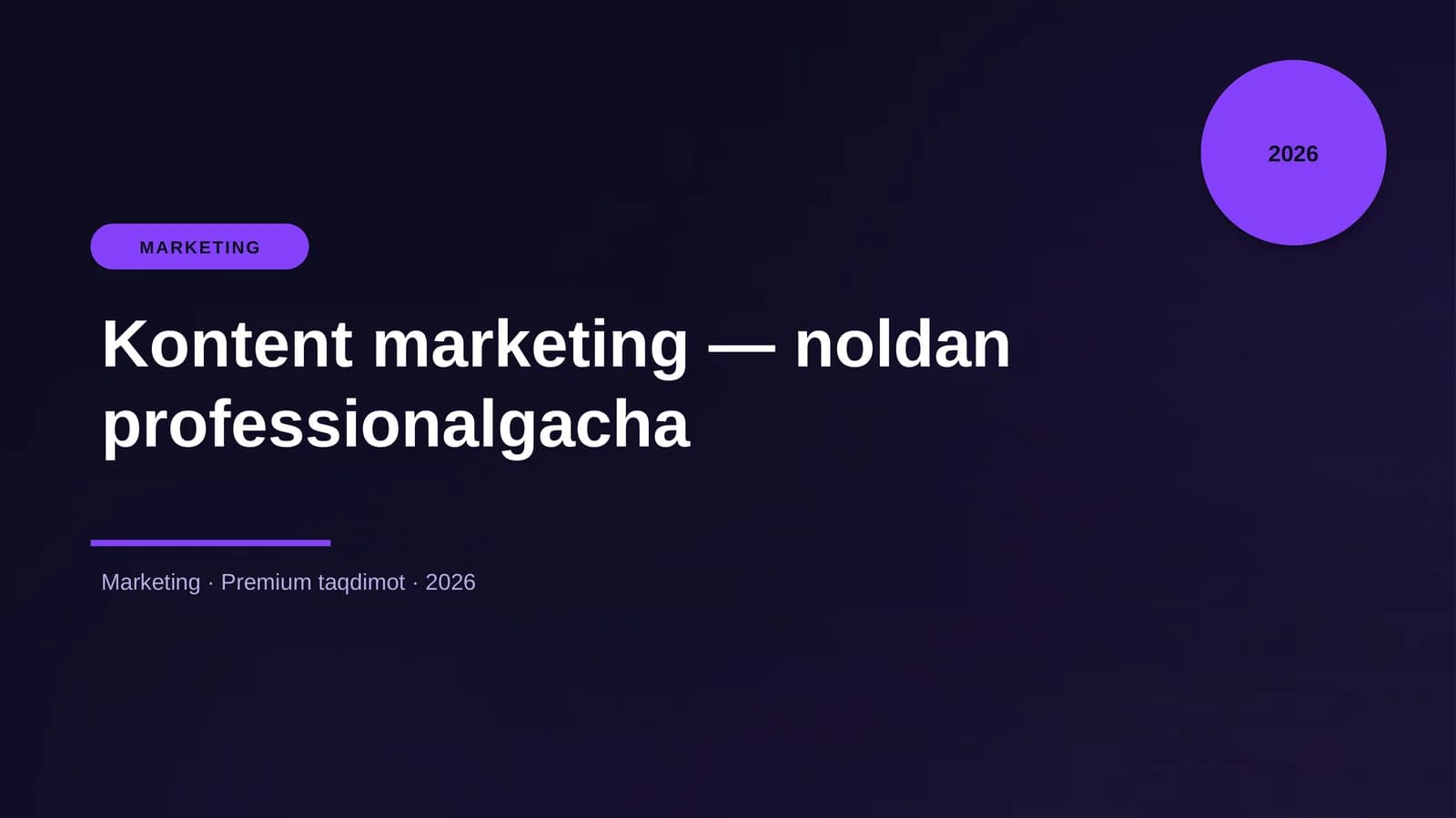 Kontent marketing — noldan professionalgacha