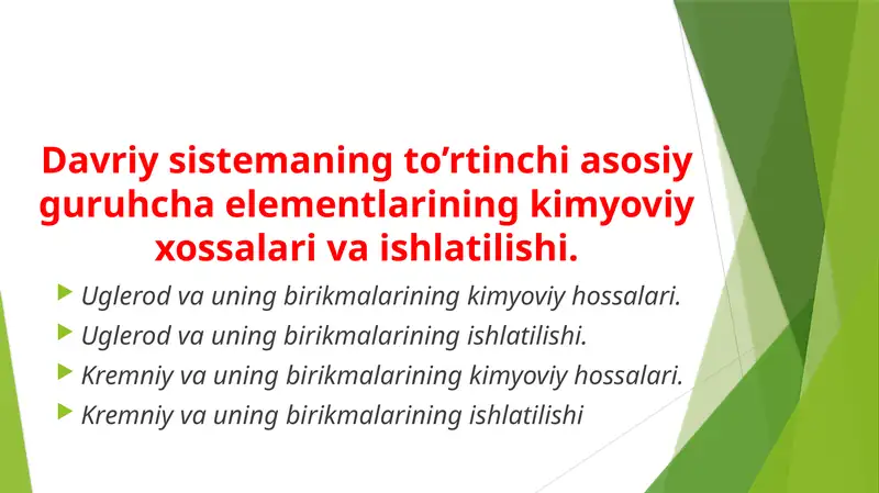 Kimyoviy Elementlar