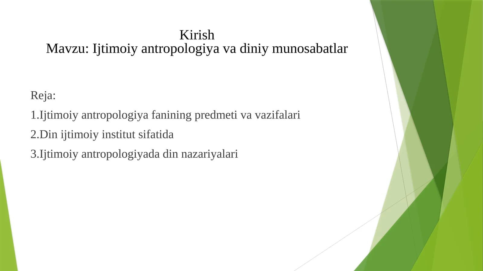 Ijtimoiy antropologiya va diniy munosabatlar (2)