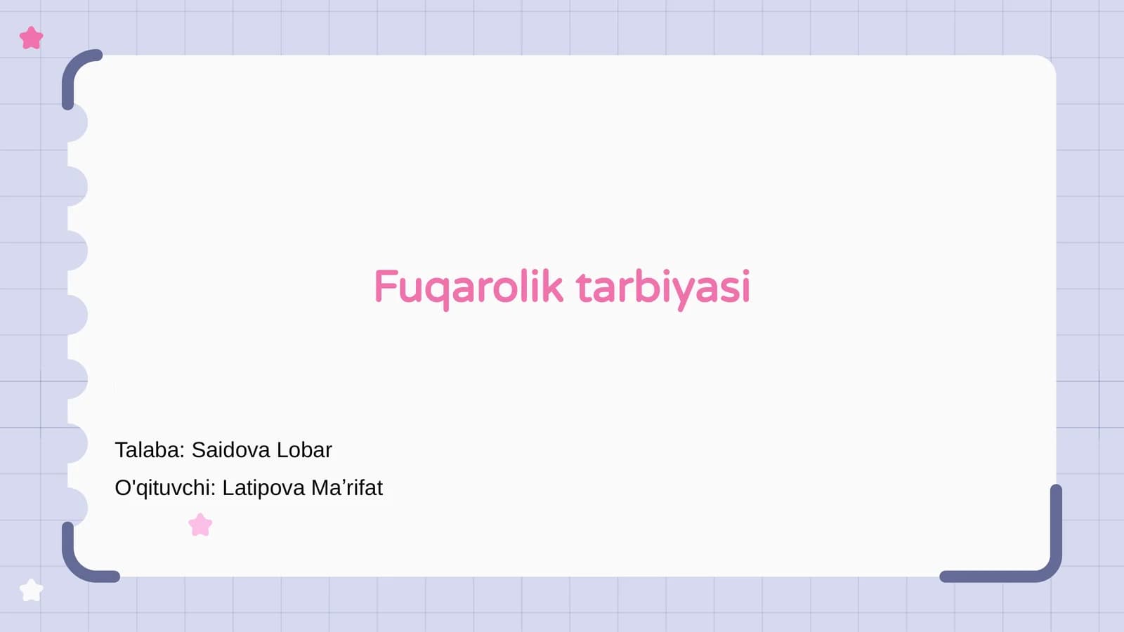 Fuqarolik tarbiyasi