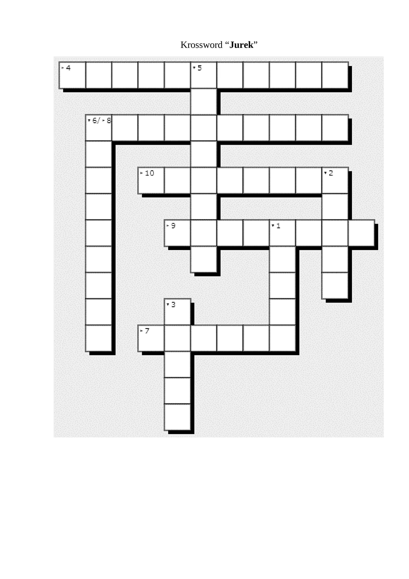 Krossword “Jurek”