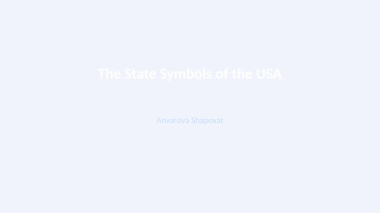 The State Symbols of the USA