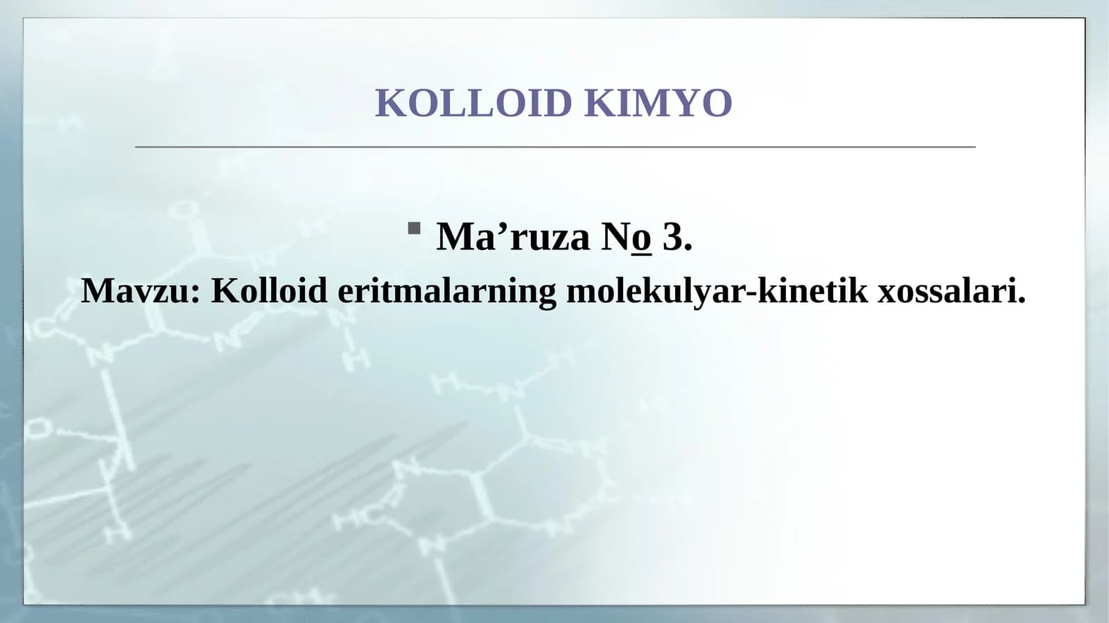 KOLLOID KIMYO