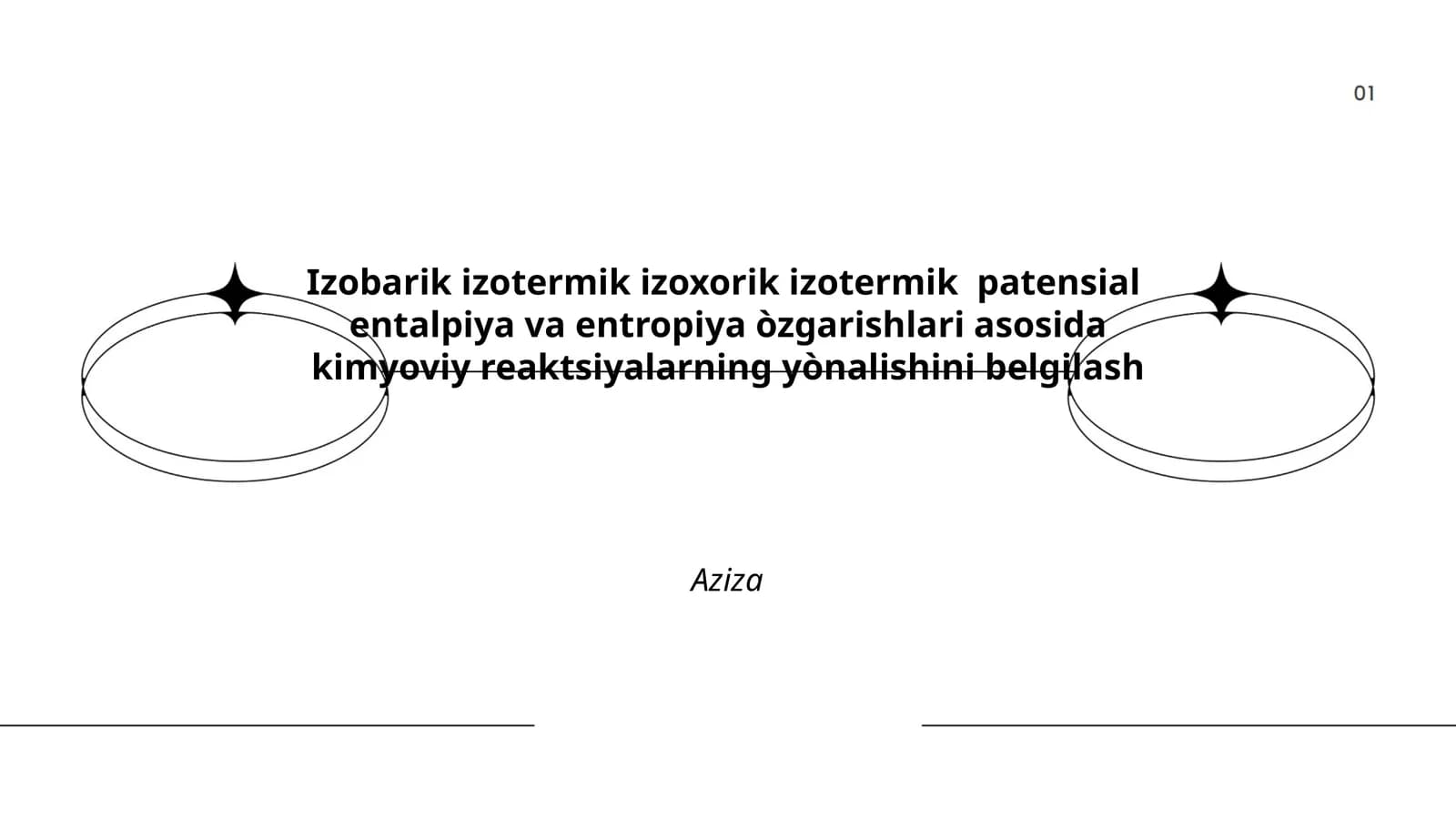 Izobarik izotermik izoxorik izotermik patensial entalpiya va entropiya òzgarishlari asosida kimyoviy reaktsiyalarning yònalishini belgilash