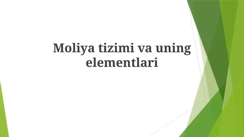 Moliyatizimivauningelementlari