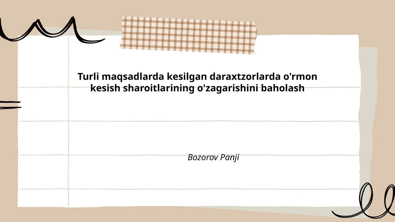 O'rmon kesishning ekologik ta'siri