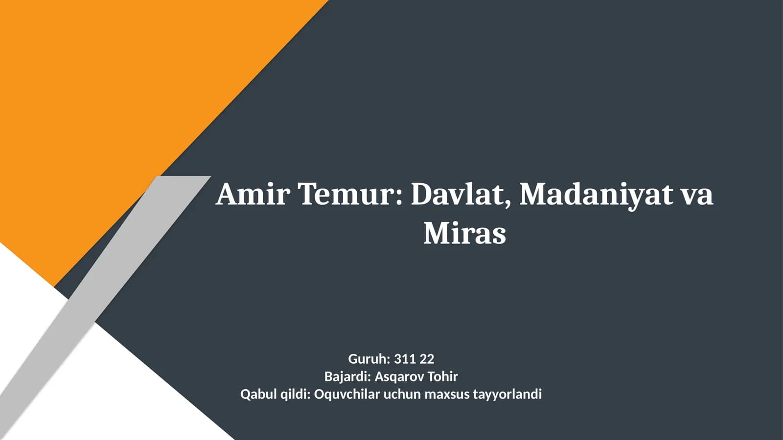 Amir Temur: Davlat, Madaniyat va Miras