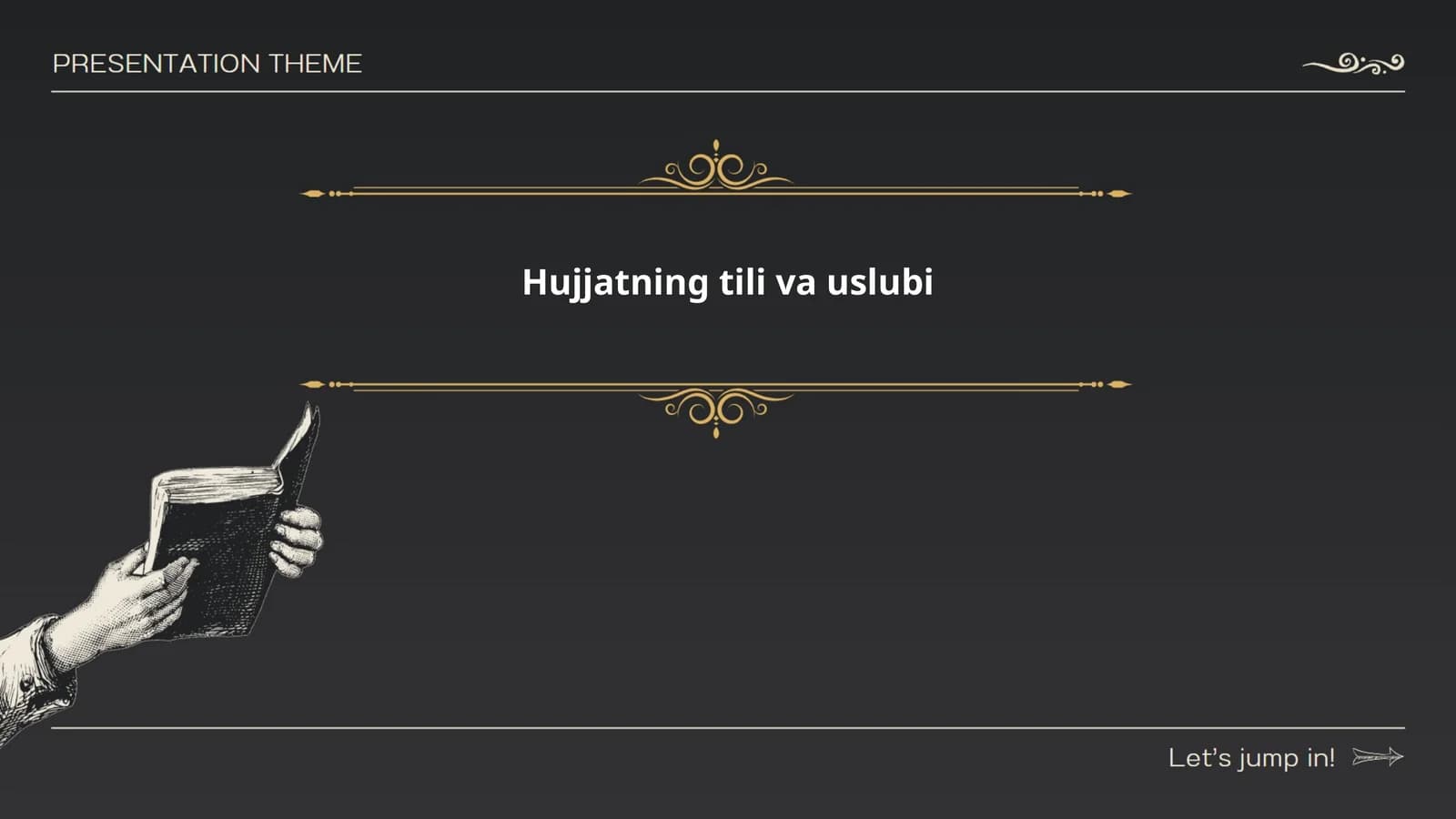 Hujjatning tili va uslubi