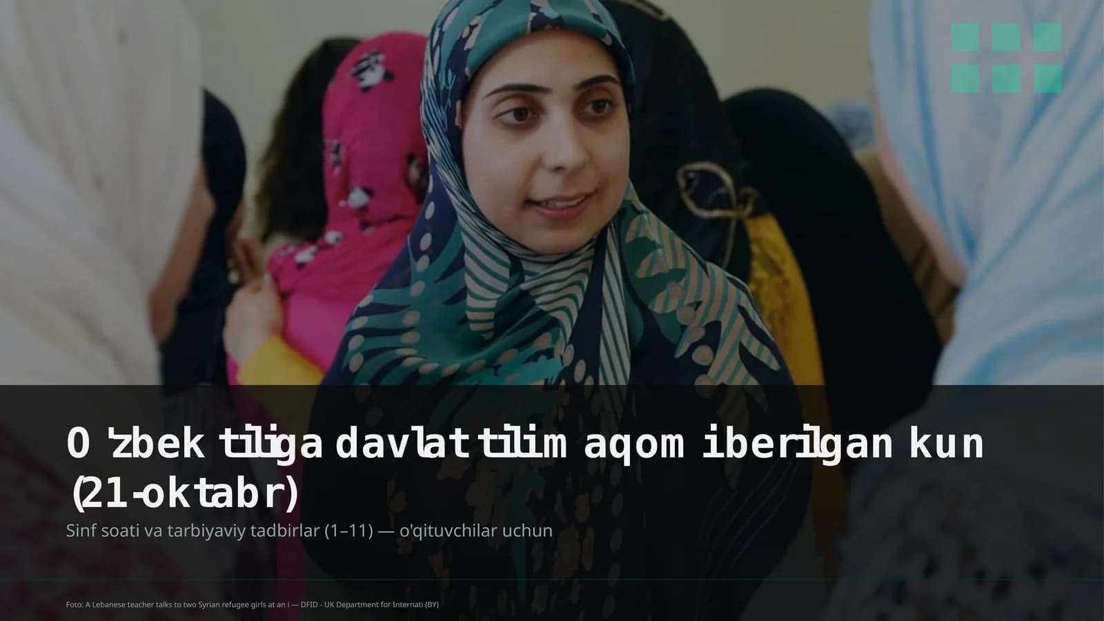 Sinf soati va tarbiyaviy tadbirlar (1–11) — o'qituvchilar uchun