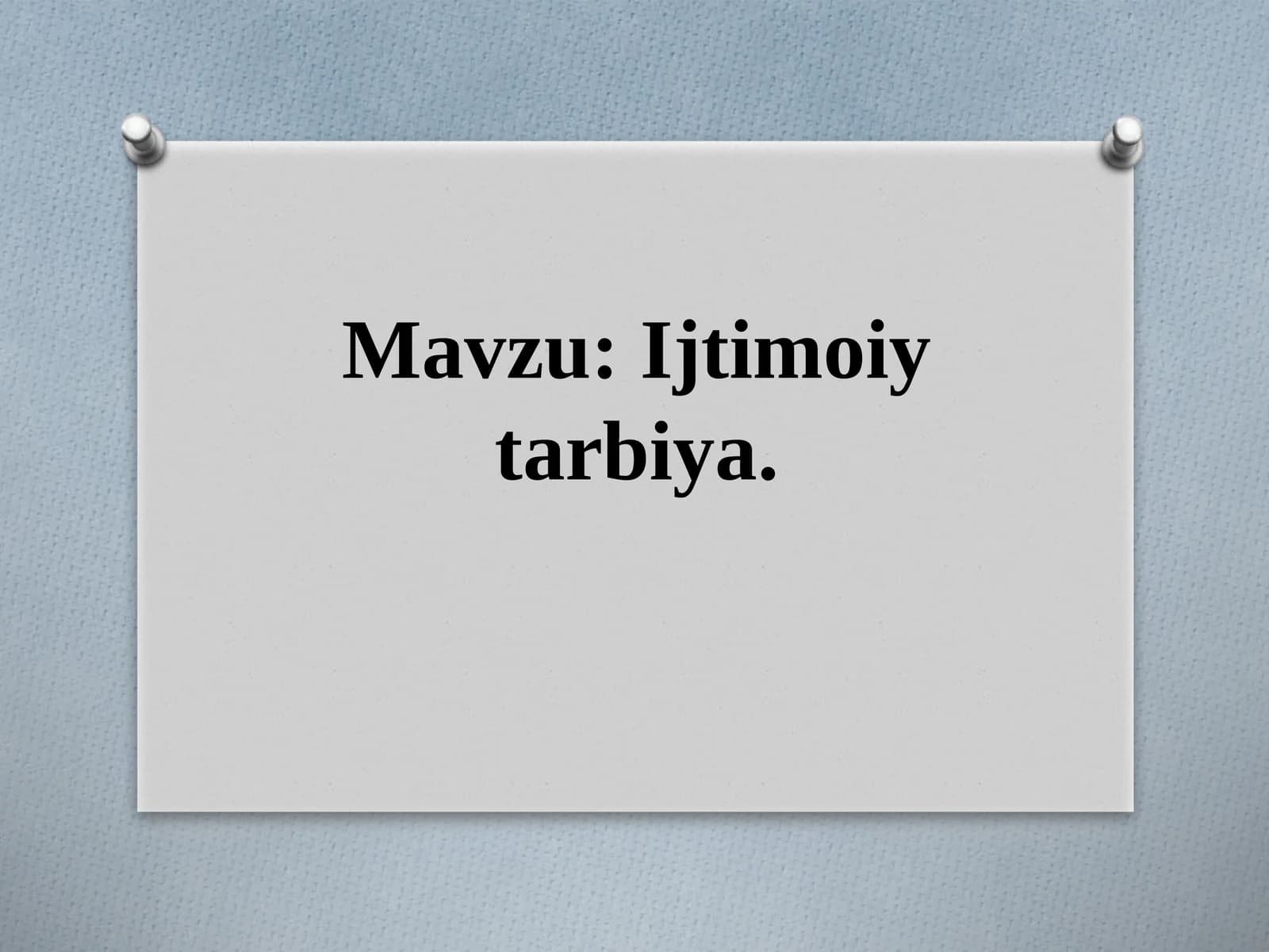 Ijtimoiytarbiya
