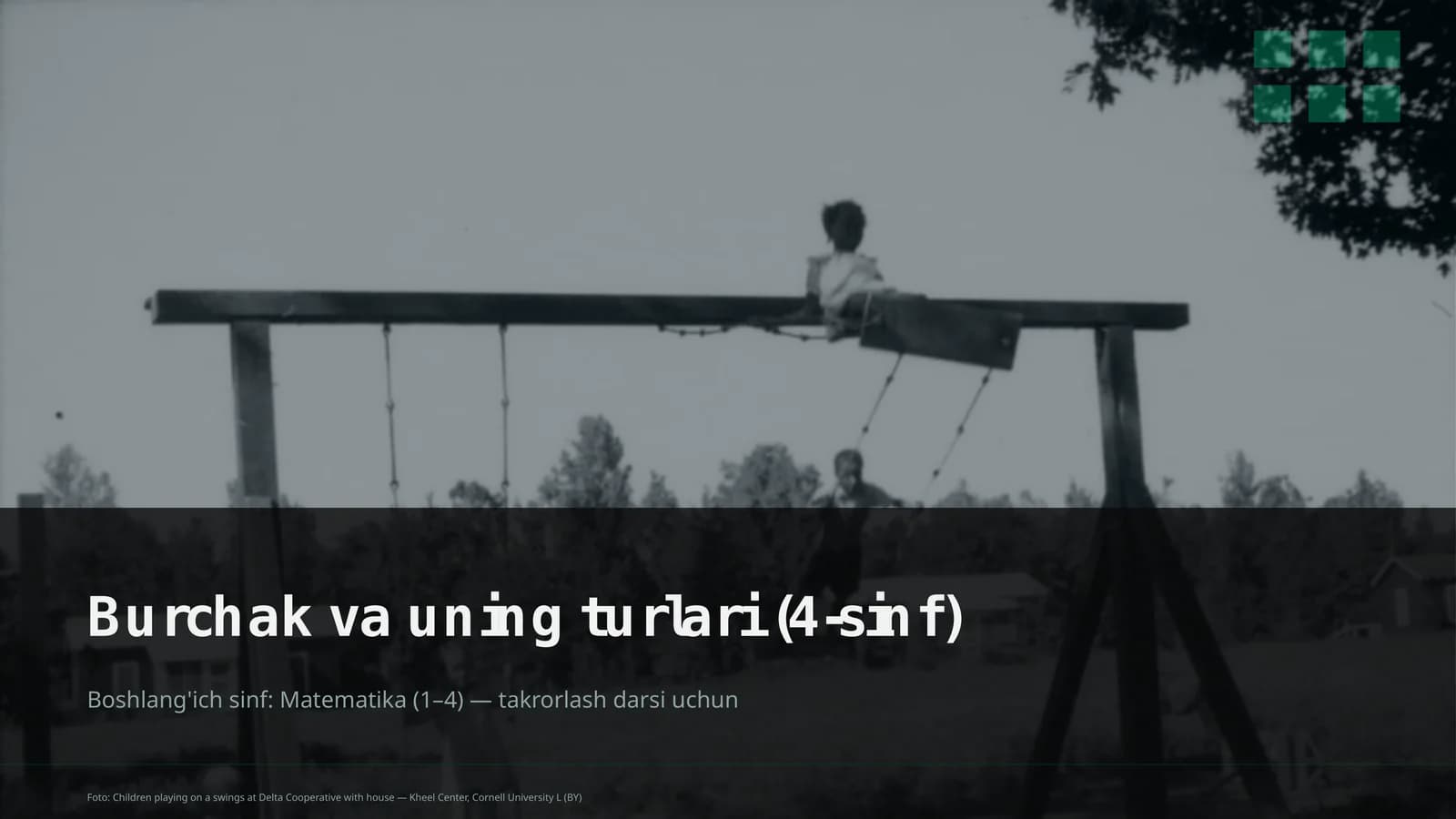 Burchak va uning turlari (4-sinf)