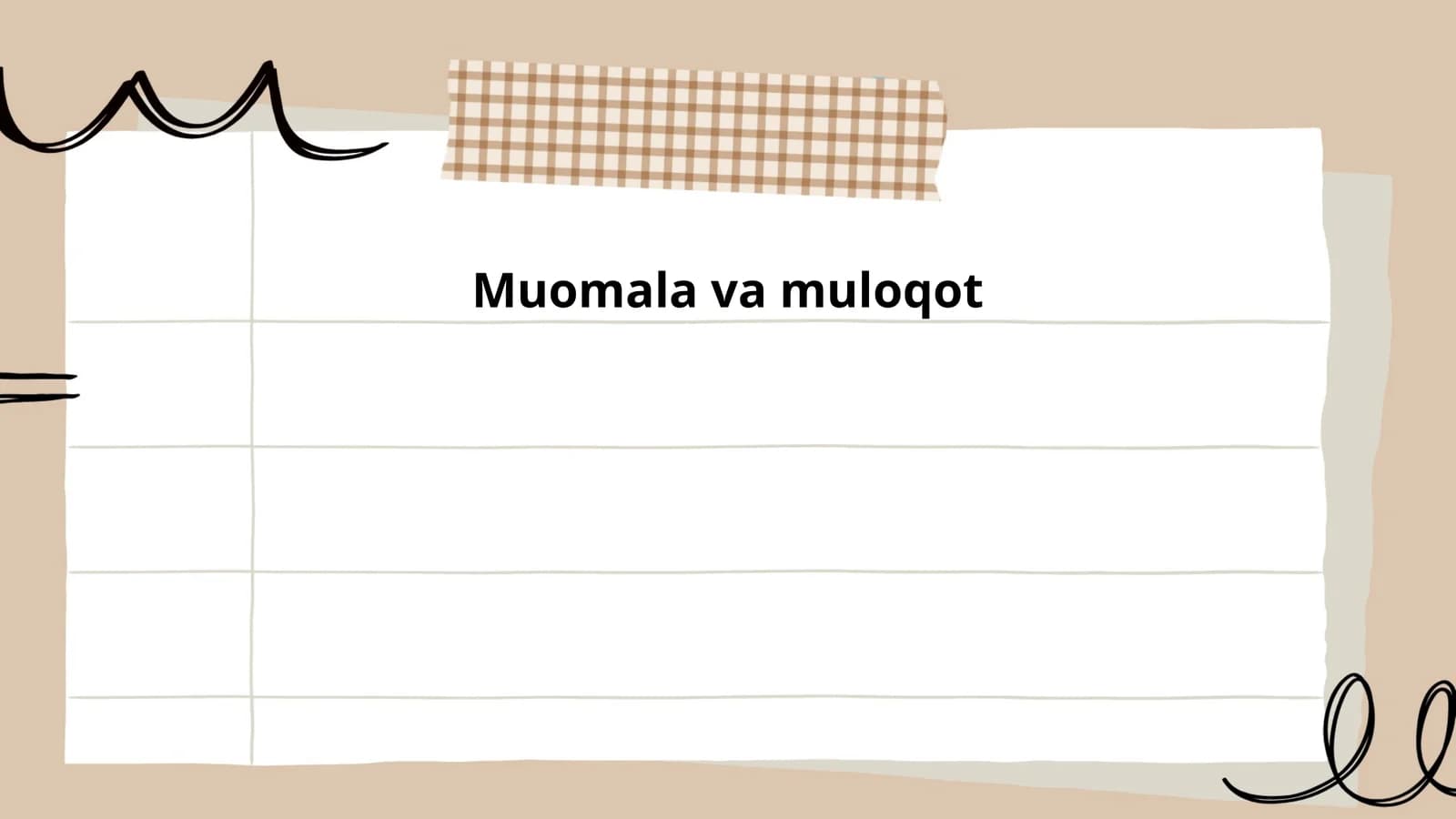 Muomala va muloqot