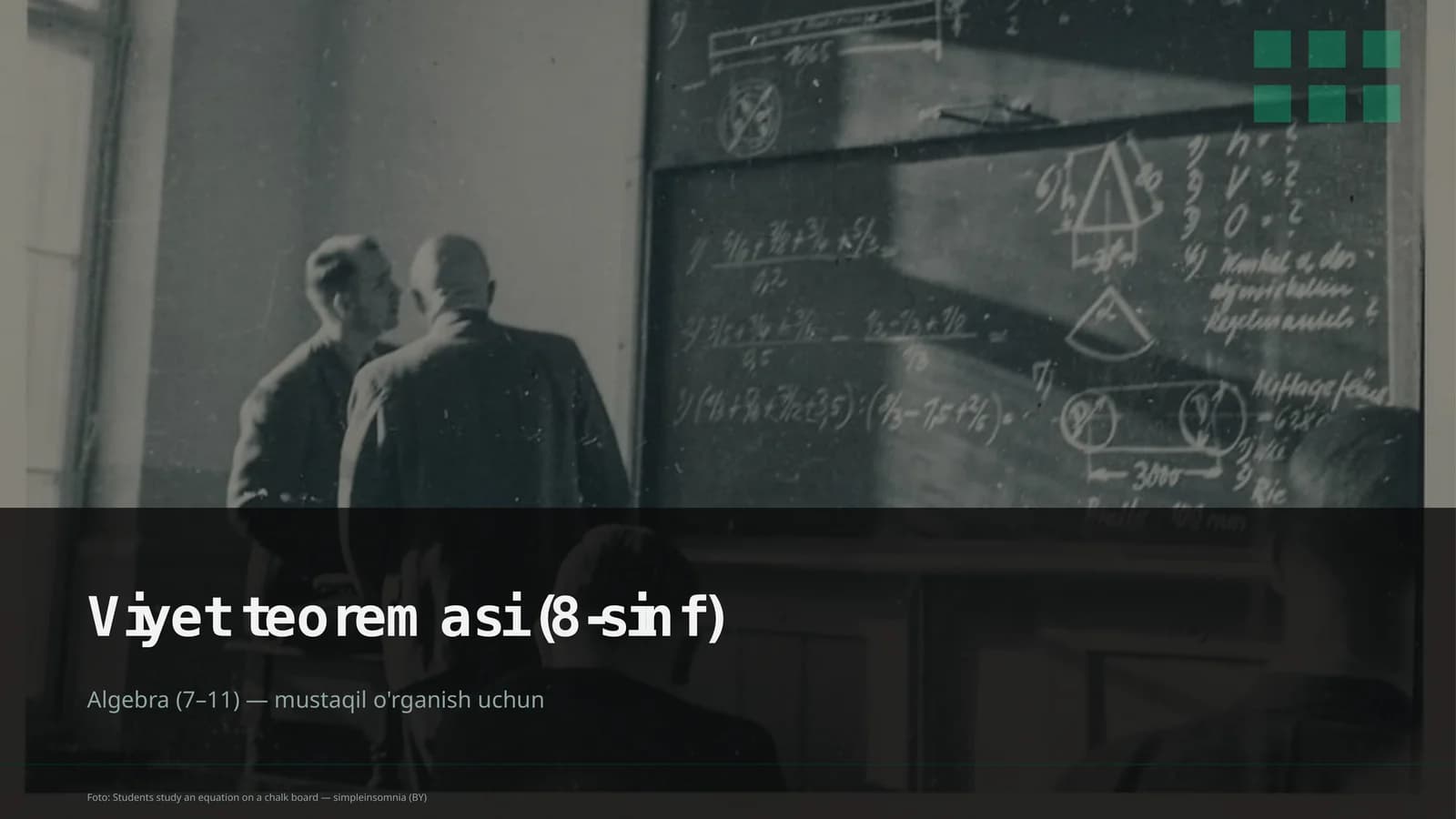 Algebra (7–11)
