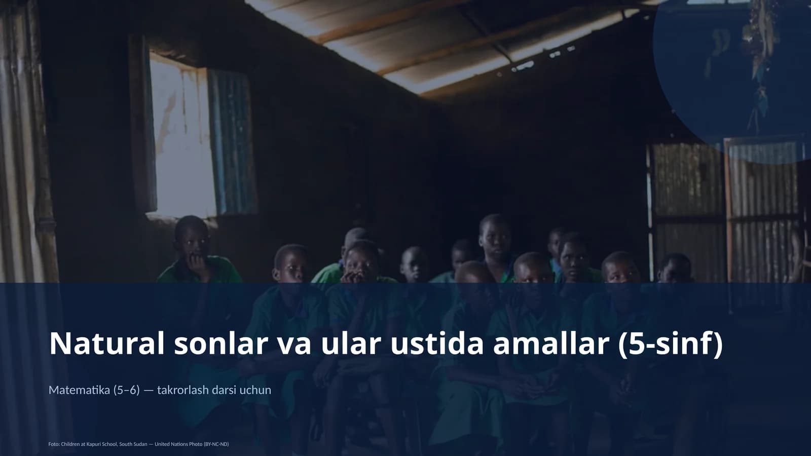 Natural sonlar va ular ustida amallar (5-sinf)