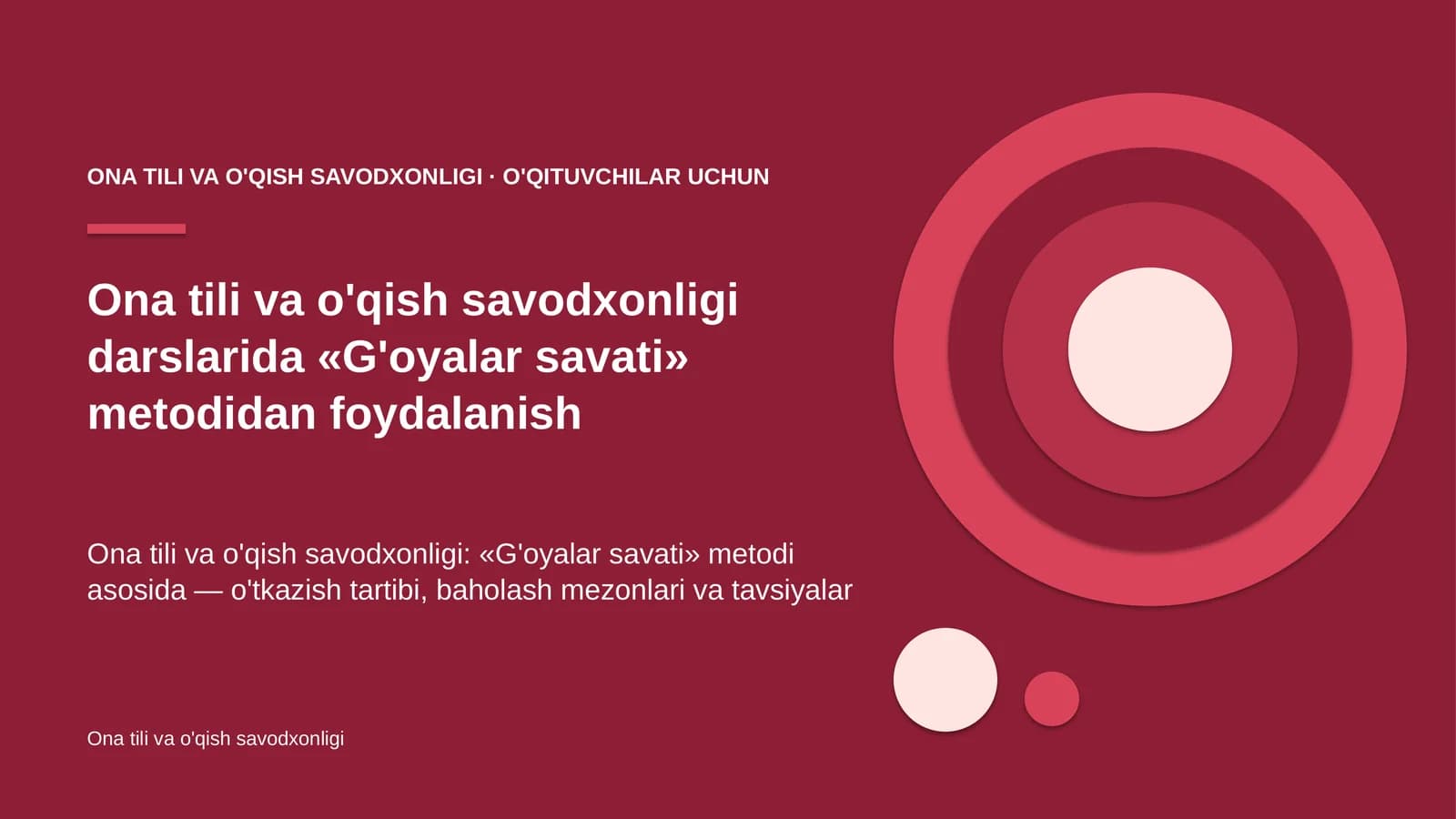 ona tili va o'qish savodxonligi darslarida g'oyalar savati metodidan foydalanish 5663
