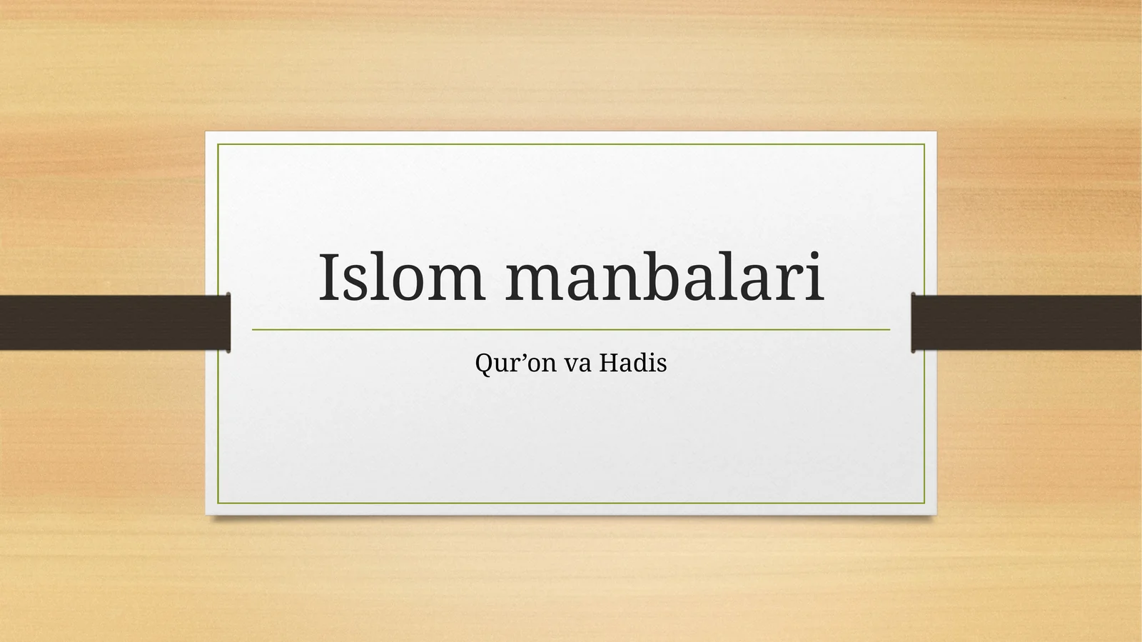Islom manbalari