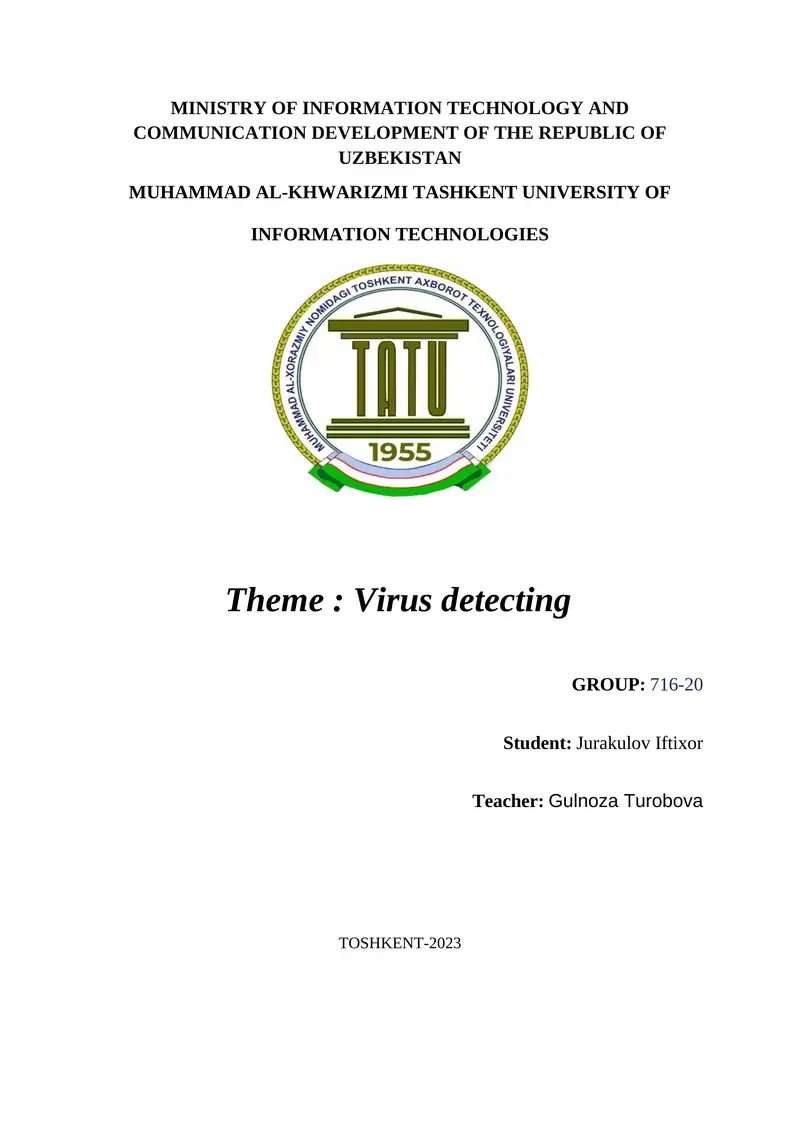 Virus detecting