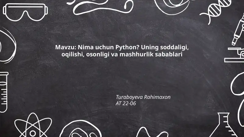 Nima uchun Python?