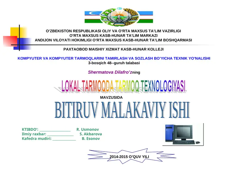 BITIRUV MALAKAVIY ISHI