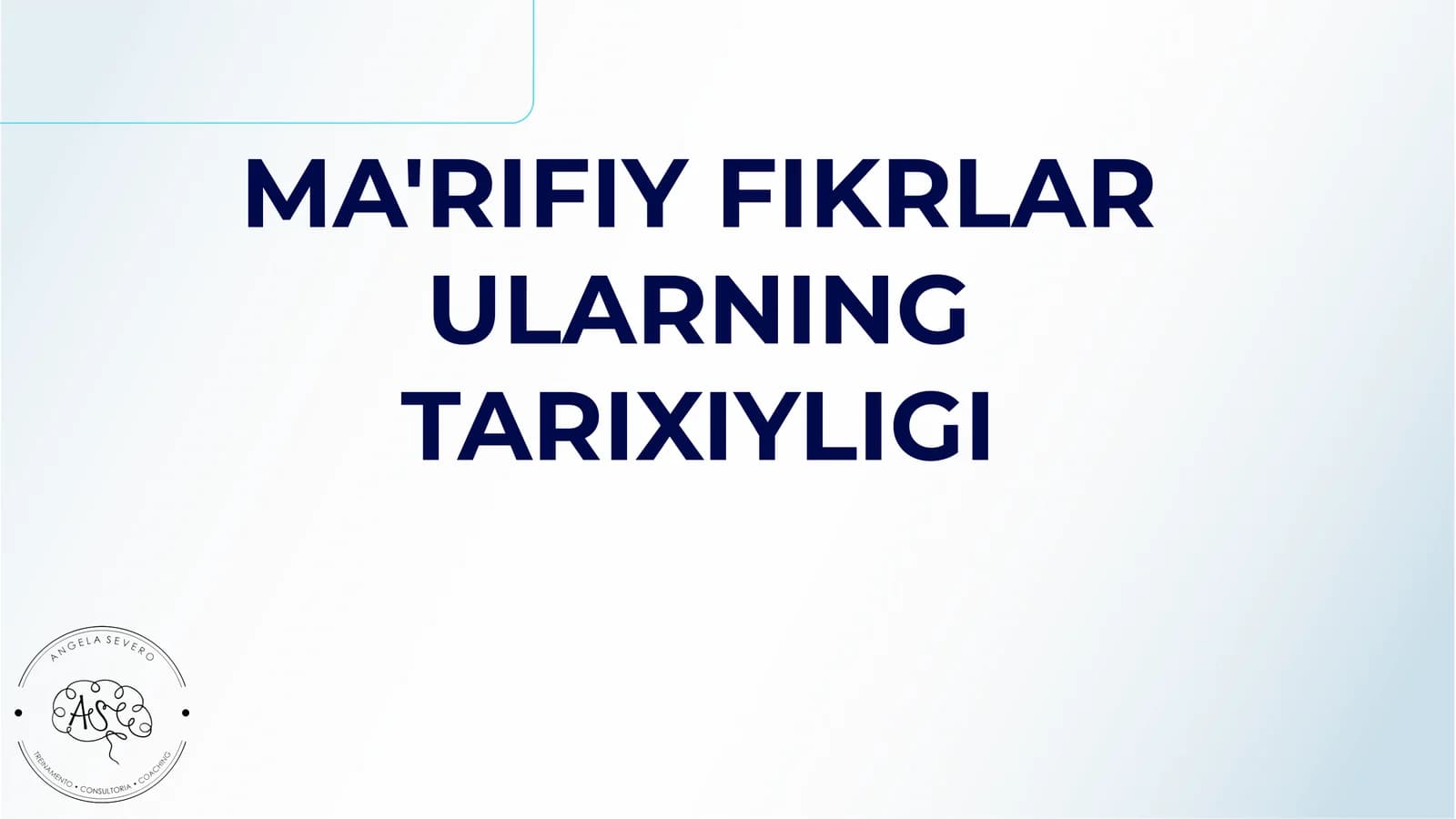 MA'RIFIY FIKRLAR ULARNING TARIXIYLIGI