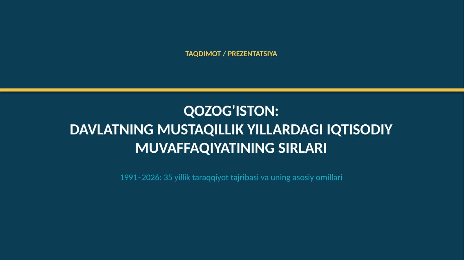 Qozog'iston: davlatning mustaqillik yillaridagi iqtisodiy muvaffaqiyatining sirlari