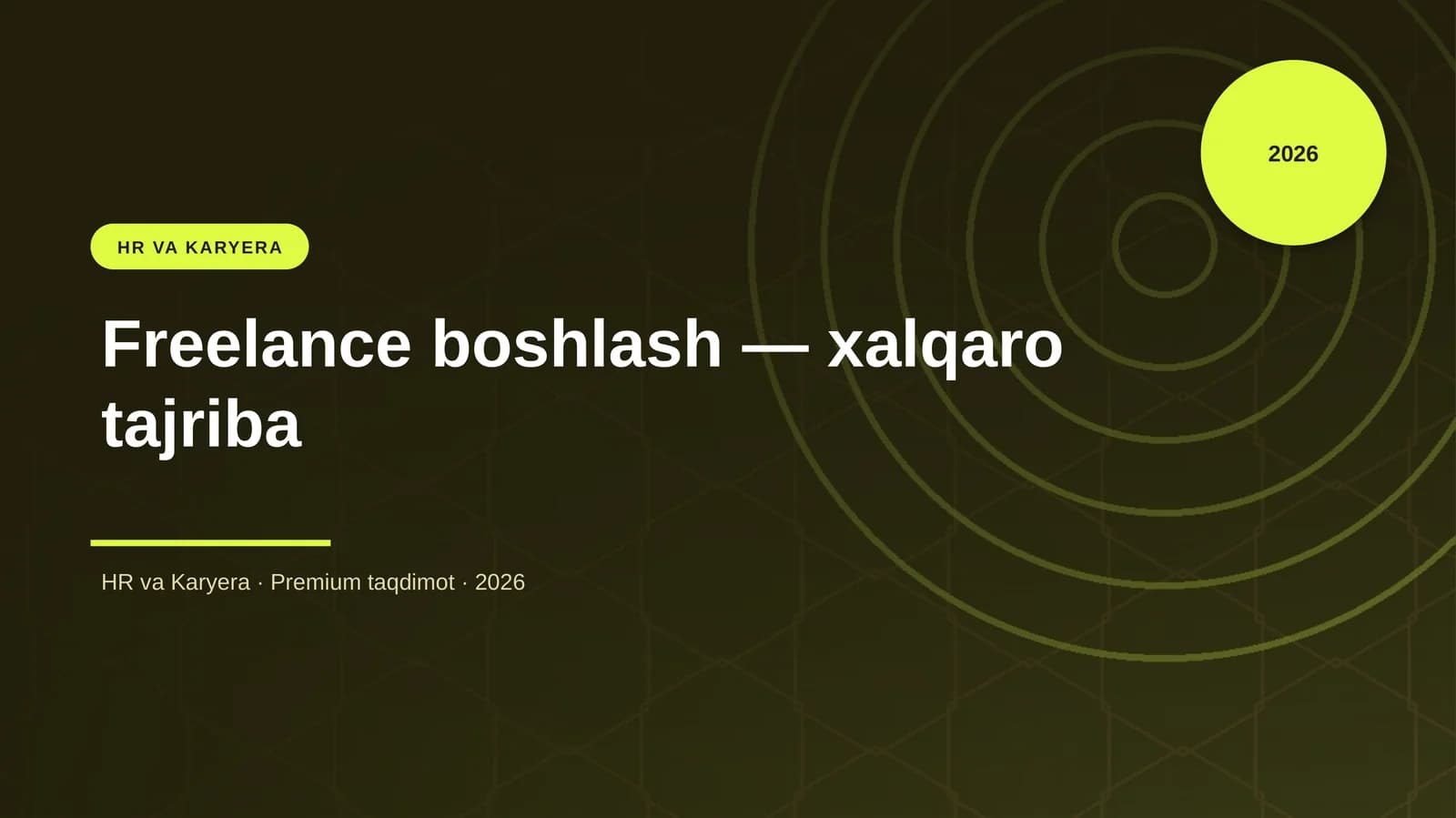 Freelance boshlash — xalqaro tajriba