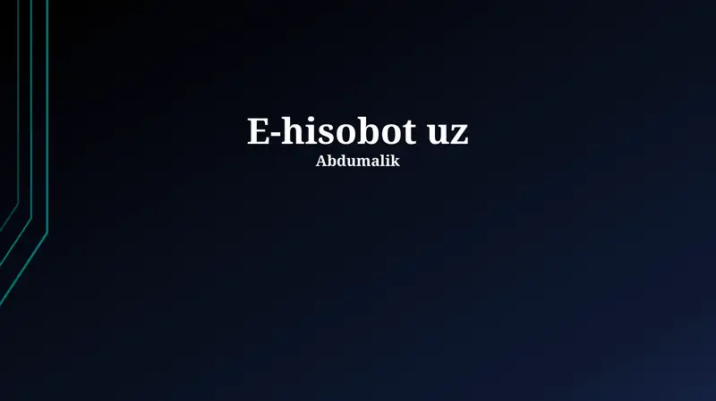 E-hisobot.uz