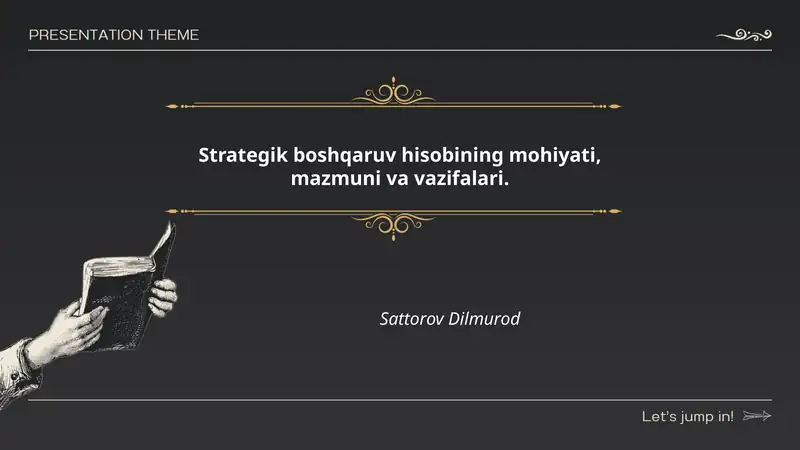 Strategik boshqaruv hisobi