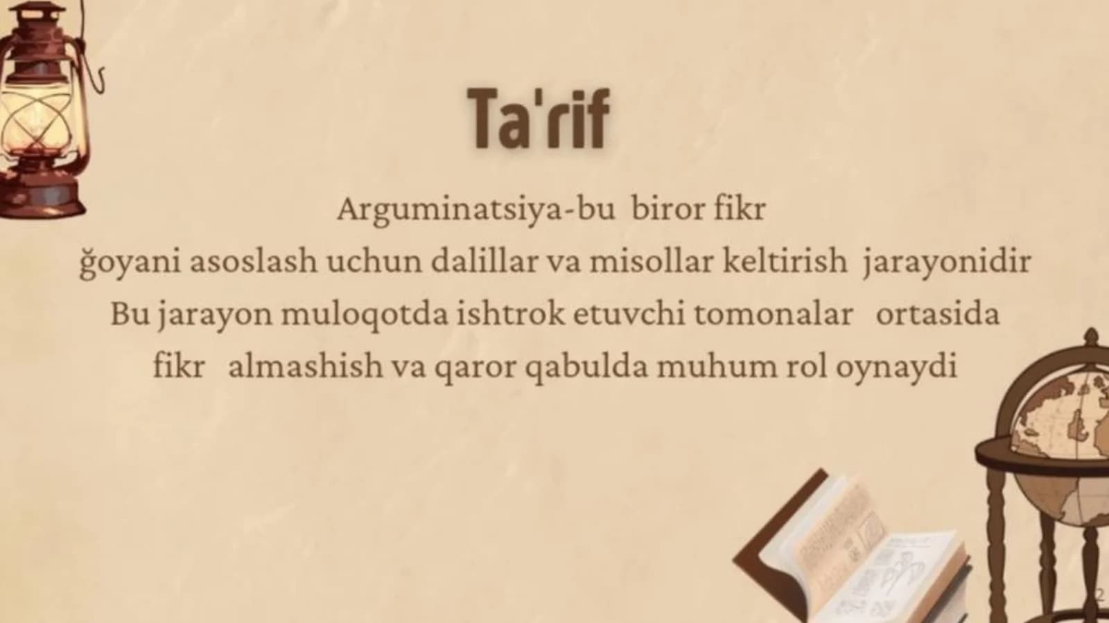 Argumintatsiya tushunchasi