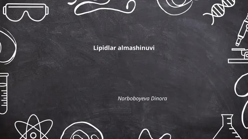 Lipidlar almashinuvi