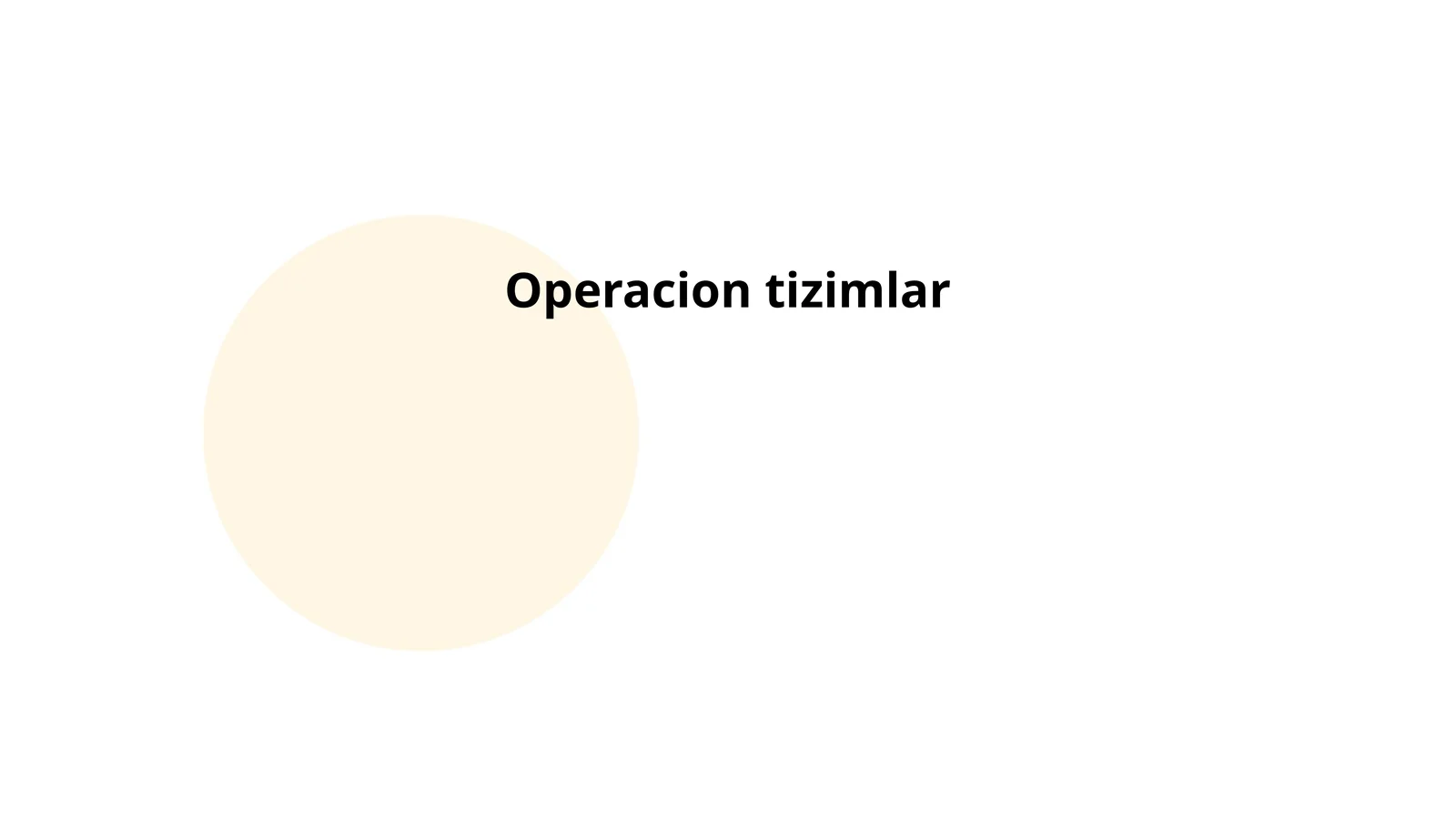 Operacion tizimlar