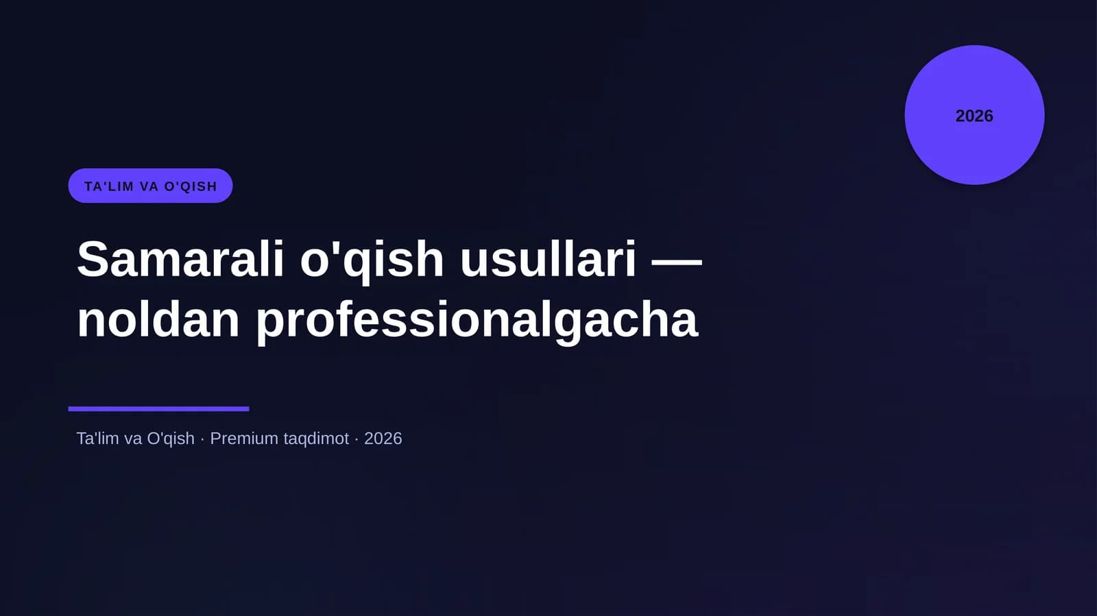 Samarali o'qish usullari — noldan professionalgacha