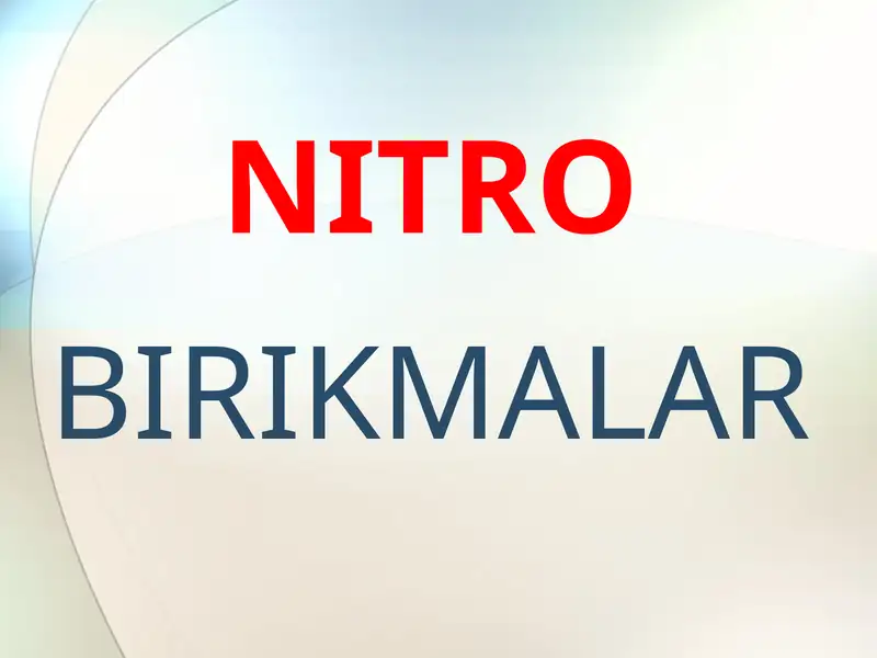 Nitro birikmalar