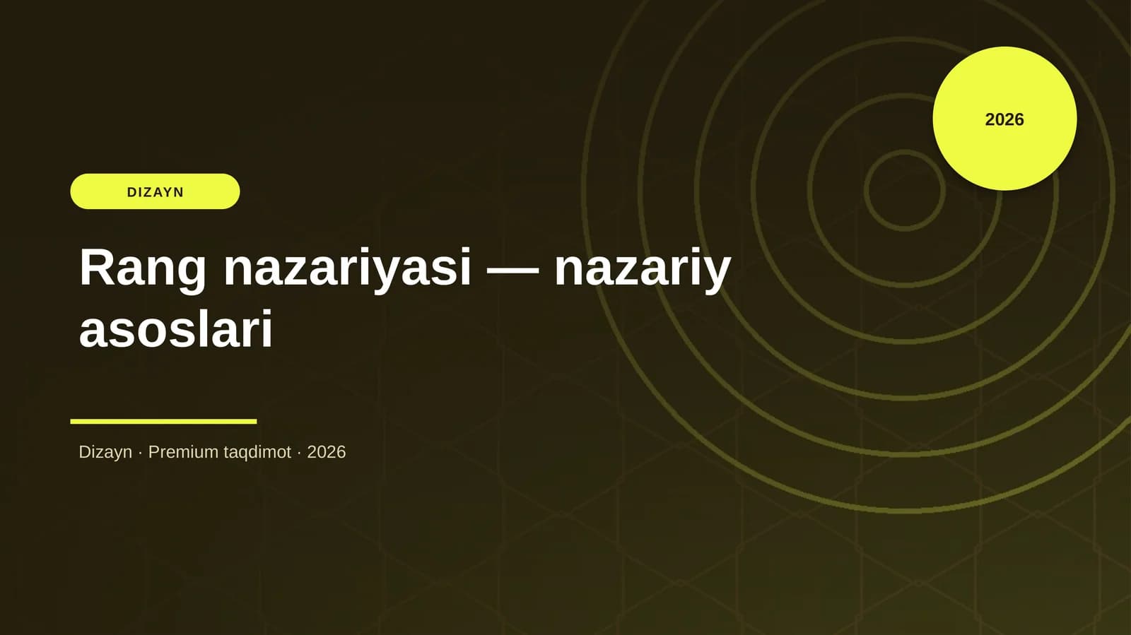 Rang nazariyasi — nazariy asoslari