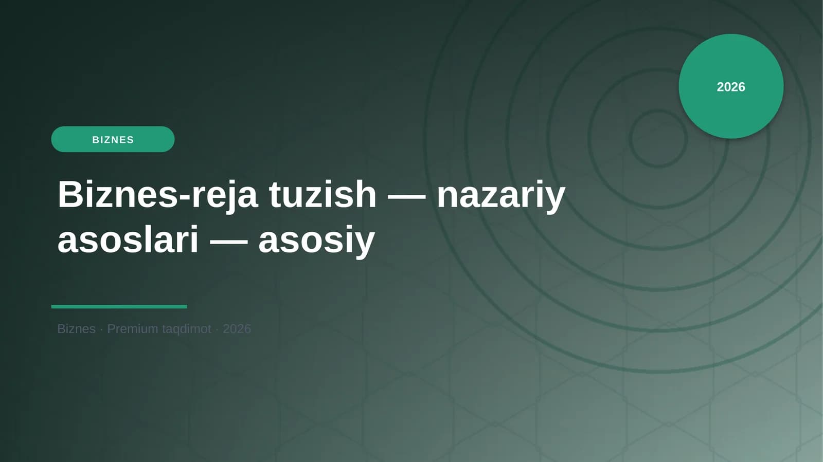 Biznes-reja tuzish