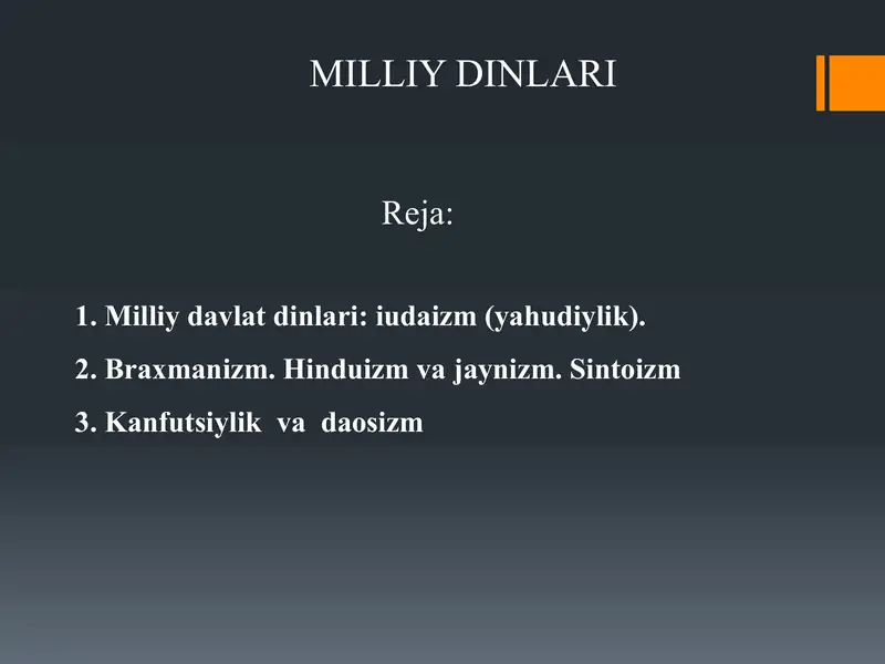 Milliy dinlar