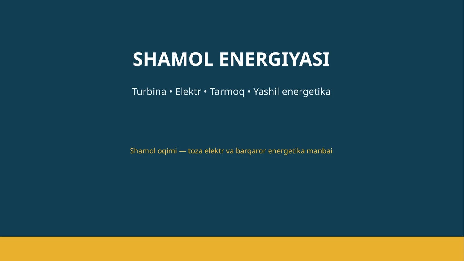 SHAMOL ENERGIYASI