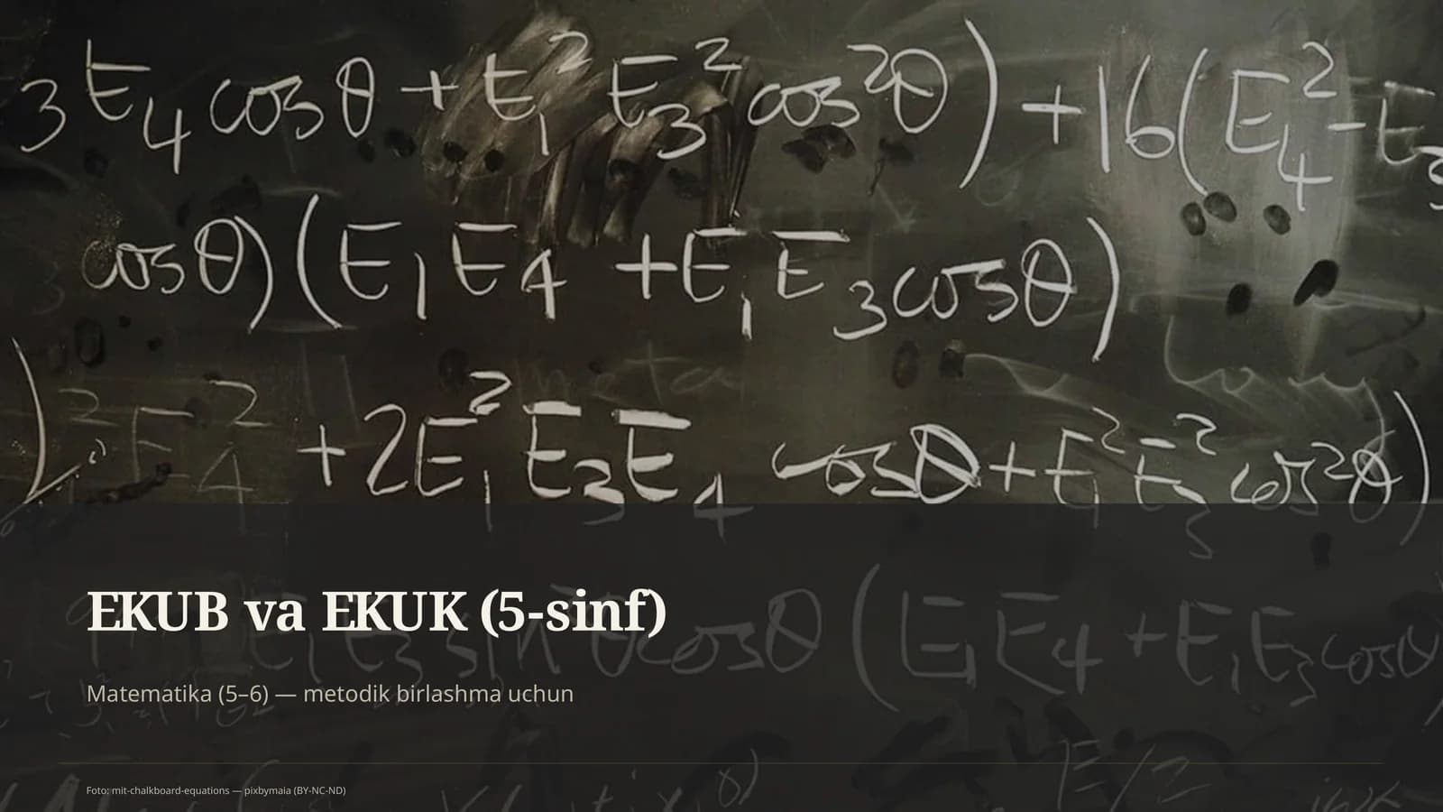 EKUB va EKUK (5-sinf)