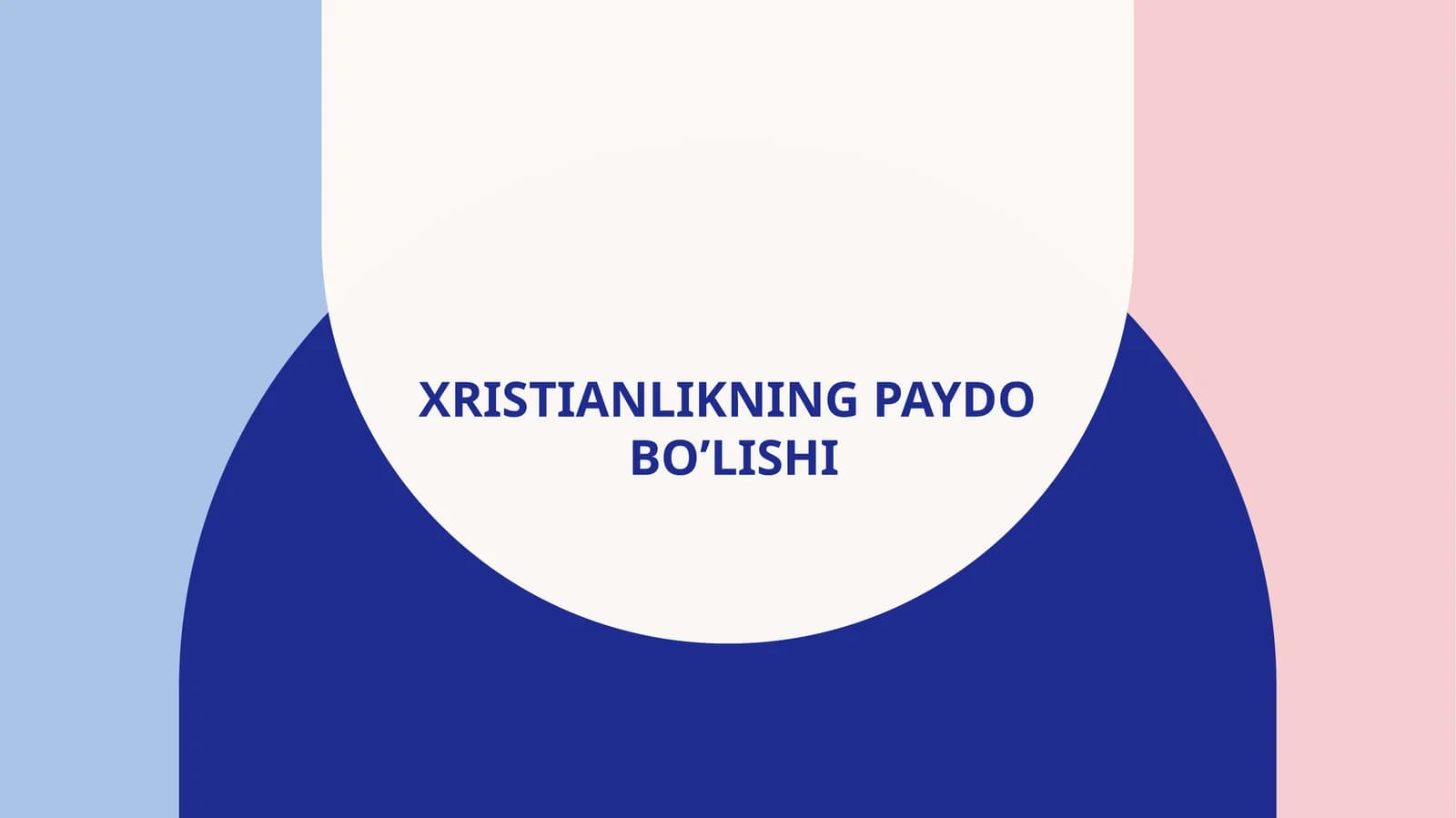 Xristianlikning paydo bo’lishi