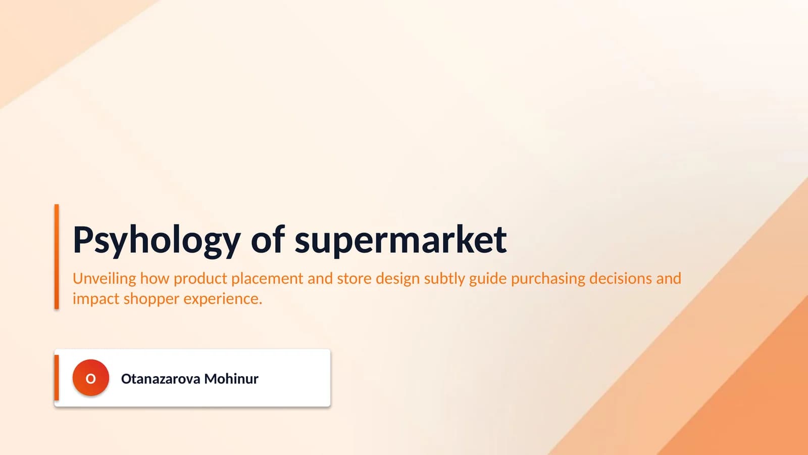 Psyhology of supermarket